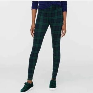 J Crew Classic Blackwatch Tartan Plaid Full Length Legging Pant size Small